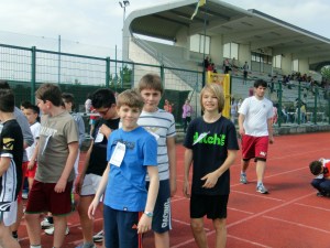 alcuni ragazzi pronti per fare i 1000 metri